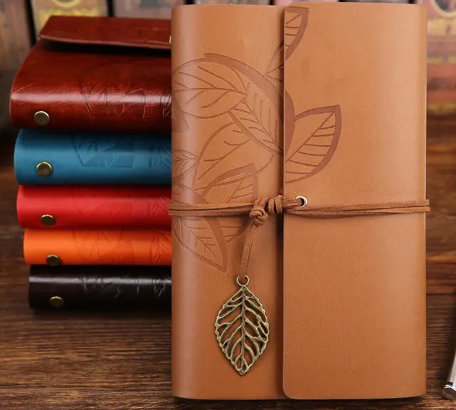 Custom Creative Travel Journal with Vintage Leaf Design