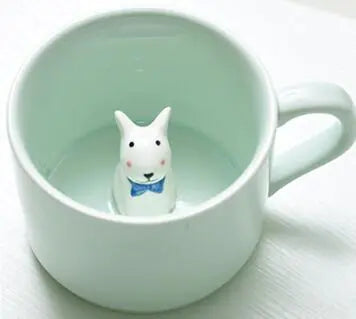 3D Cute Animal Coffee Mug - Ceramic Couple Cup