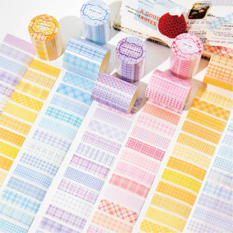 Sweet Grid Pattern Washi Tape for DIY Journal Decor
