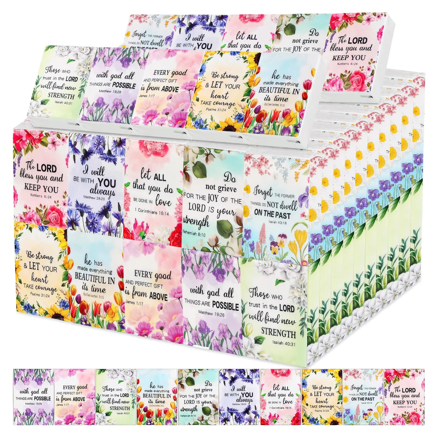 100 Pack Christian verse Pocket Tissues