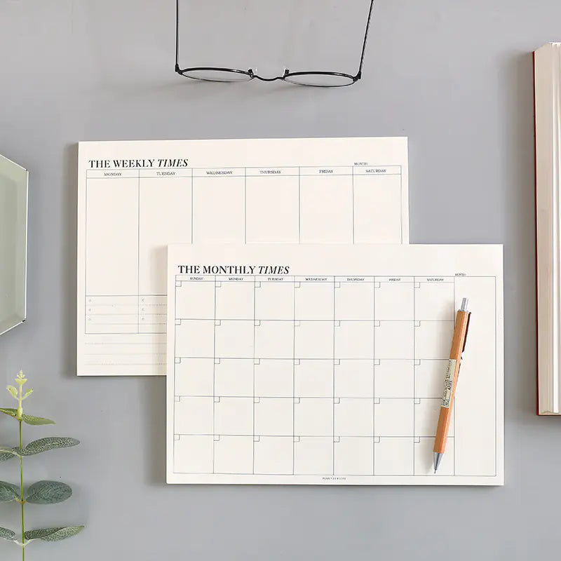 Simple Tearable Monthly Planner