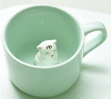 3D Cute Animal Coffee Mug - Ceramic Couple Cup