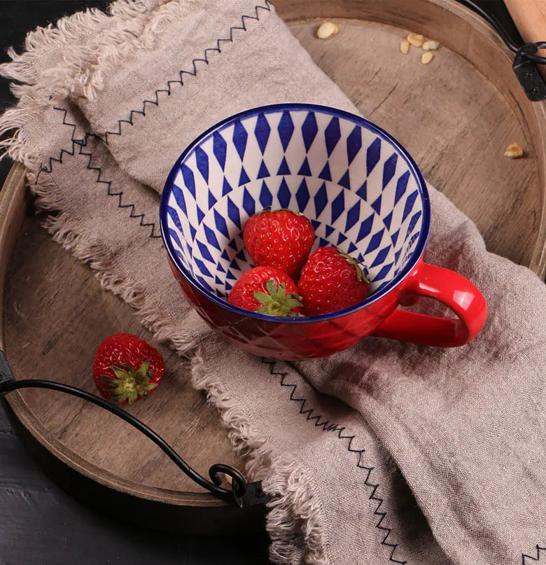 Creative Hand-Painted Ceramic Mug for Breakfast