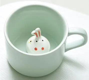 3D Cute Animal Coffee Mug - Ceramic Couple Cup