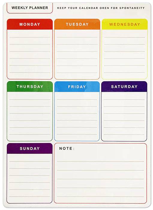 Erasable Magnetic Fridge Memo Board and Planner