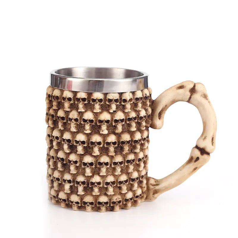 3D Double-Layer Skull Mug for Halloween & Christmas