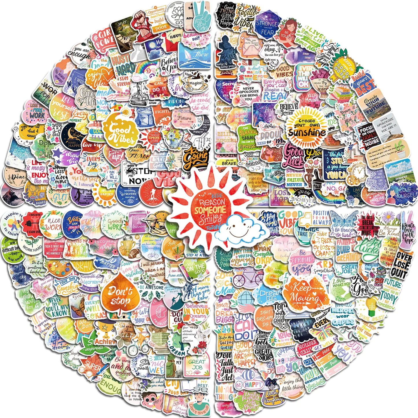 400Pcs Inspirational Words Stickers