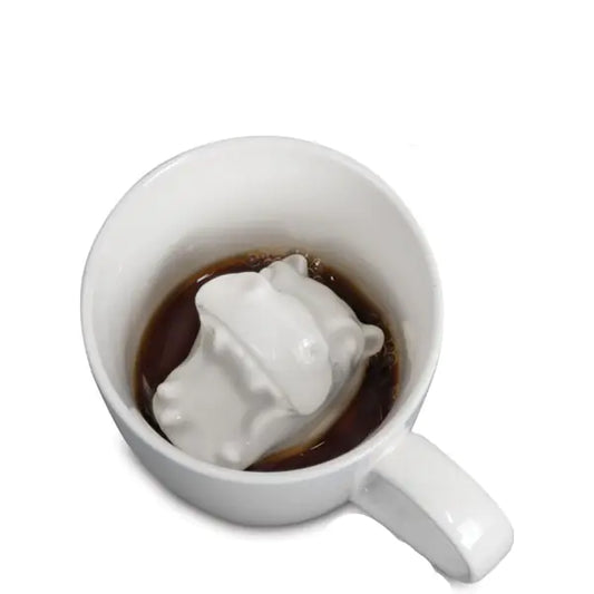 3D Animal Ceramic Mug - Creative Shark Hippo Cup