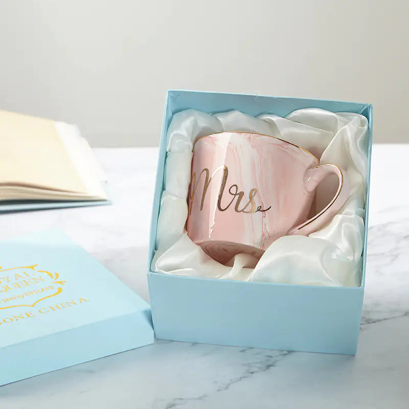 Ceramic Couple Coffee Mug and Water Cup