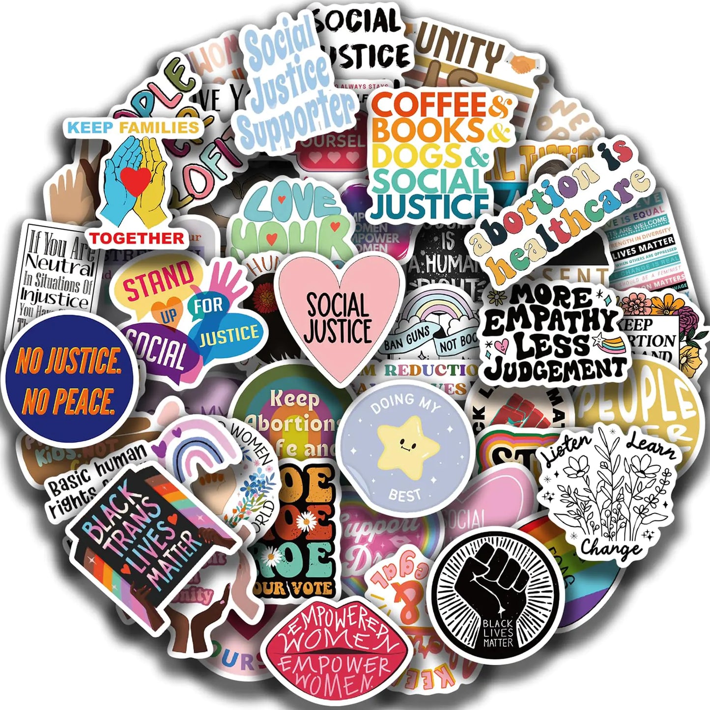 50 Pcs Social Justice Stickers Pack
