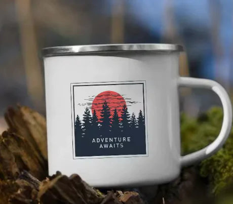 Thickened Enamel Iron Mug