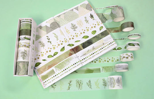 Washi Tape Set for DIY Journals and Scrapbooks (8 Rolls)
