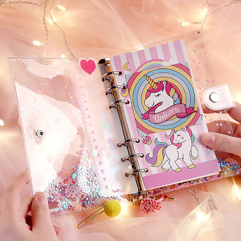 Pink Unicorn Notebook - Cute A6/A5 Diary Journal