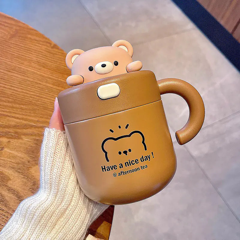 Bear Thermal Mug with Lid (530ml)