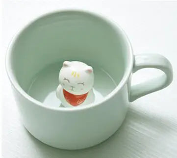3D Cute Animal Coffee Mug - Ceramic Couple Cup
