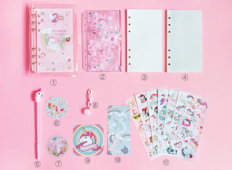 Pink Unicorn Notebook - Cute A6/A5 Diary Journal