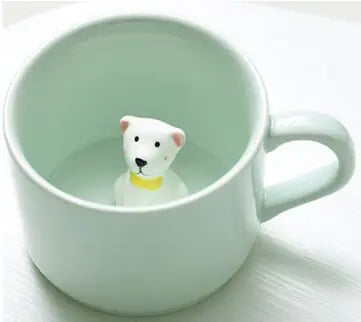3D Cute Animal Coffee Mug - Ceramic Couple Cup