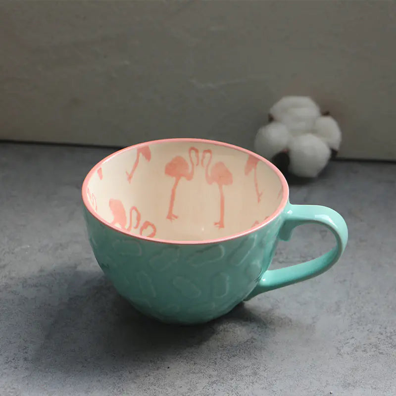 Creative Hand-Painted Ceramic Mug for Breakfast