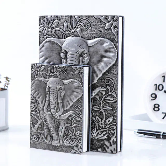 Vintage Embossed Leather Notebook Diary