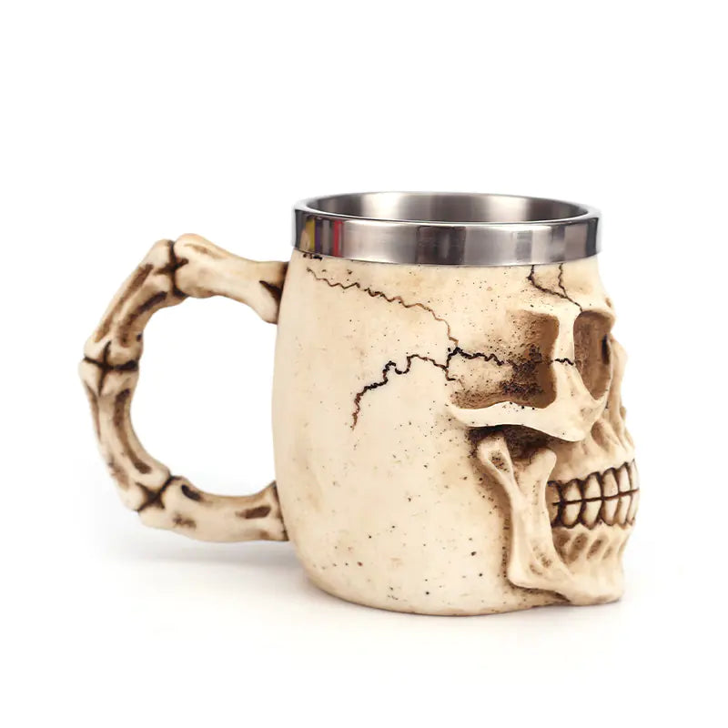 3D Double-Layer Skull Mug for Halloween & Christmas