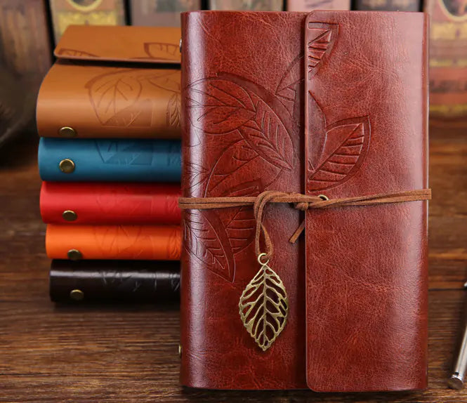Custom Creative Travel Journal with Vintage Leaf Design