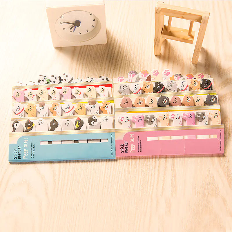 Animal Bookmark Sticky Notes Notepad (Multiple Uses)