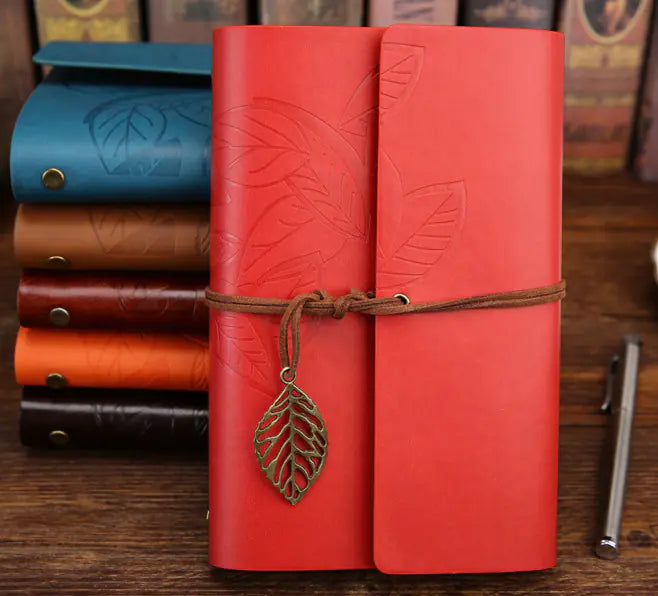 Custom Creative Travel Journal with Vintage Leaf Design