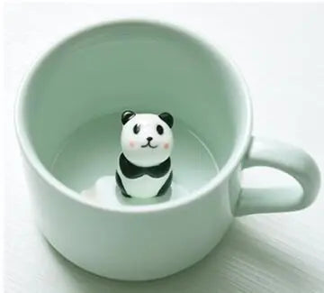 3D Cute Animal Coffee Mug - Ceramic Couple Cup