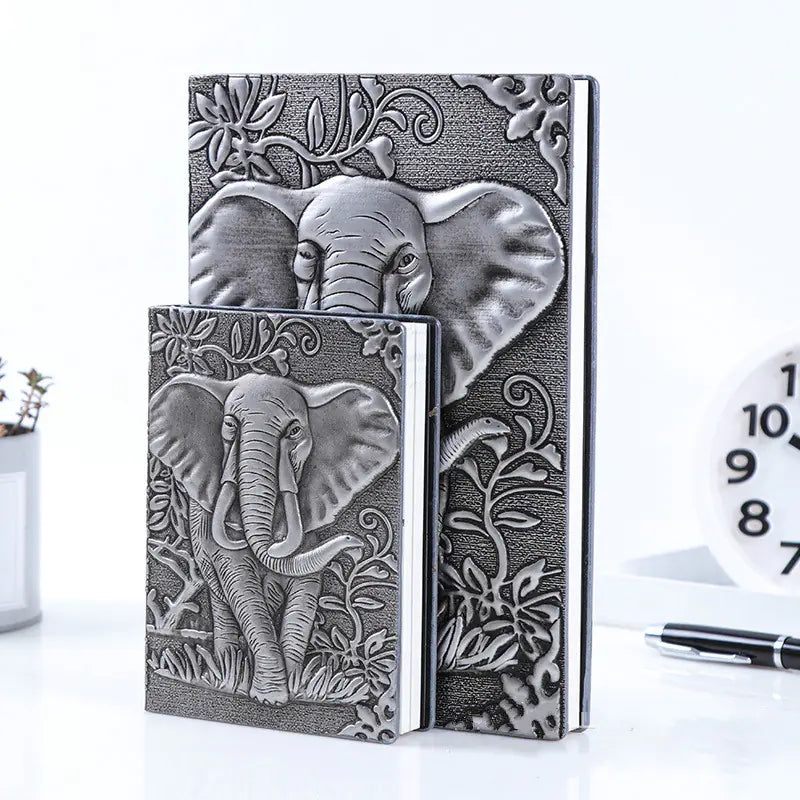 Vintage Embossed Leather Notebook Diary