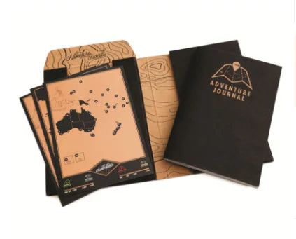 Black Gold Scratch Travel Diary Map for Adventures