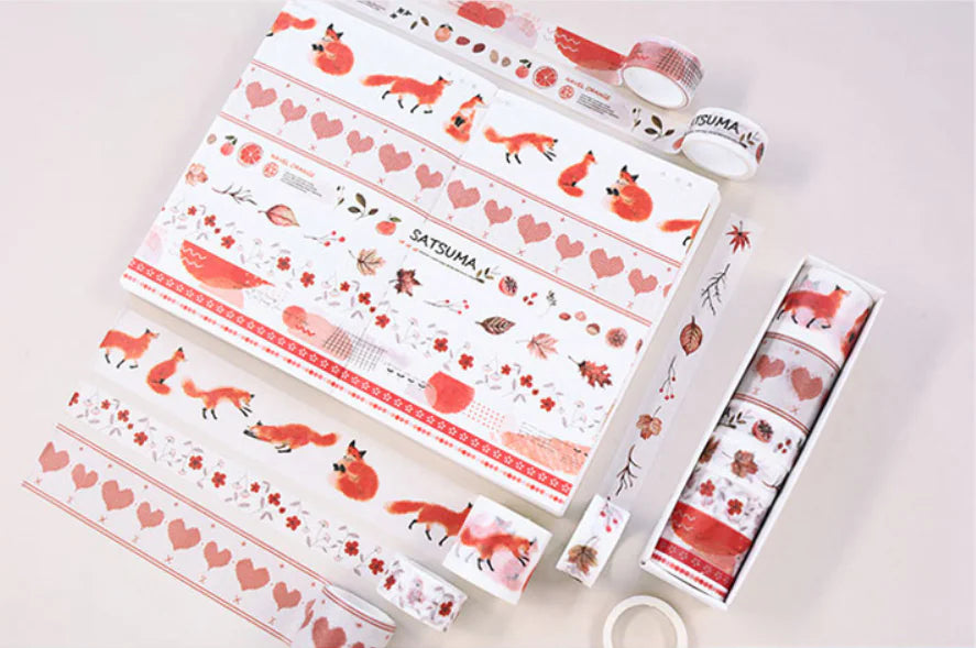 Washi Tape Set for DIY Journals and Scrapbooks (8 Rolls)