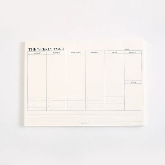 Simple Tearable Monthly Planner