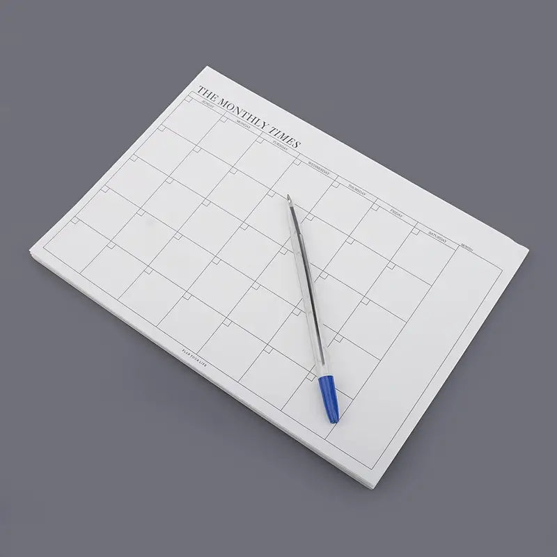 Simple Tearable Monthly Planner