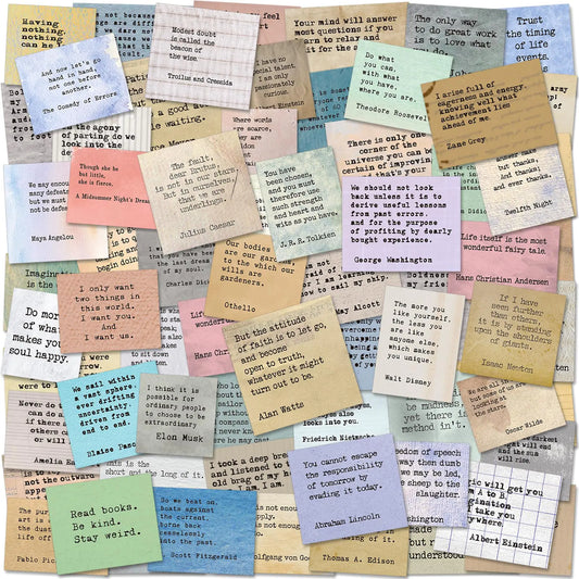 240 Pcs Vintage Typewriter Style Stickers Inspirational Quote Stickers