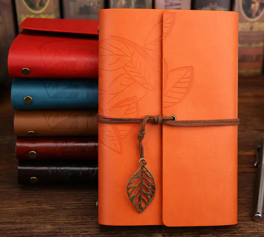 Custom Creative Travel Journal with Vintage Leaf Design