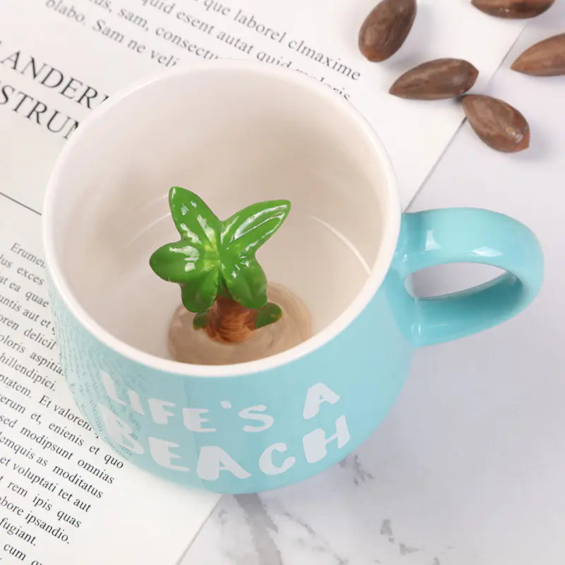 3D Animal Inside Ceramic Mug - Cute Kawaii Teacup