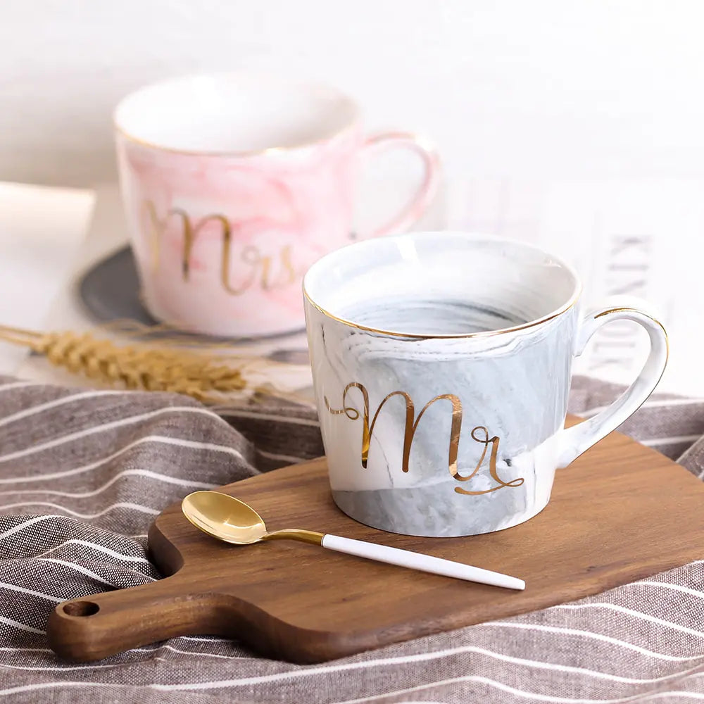 Ceramic Couple Coffee Mug and Water Cup