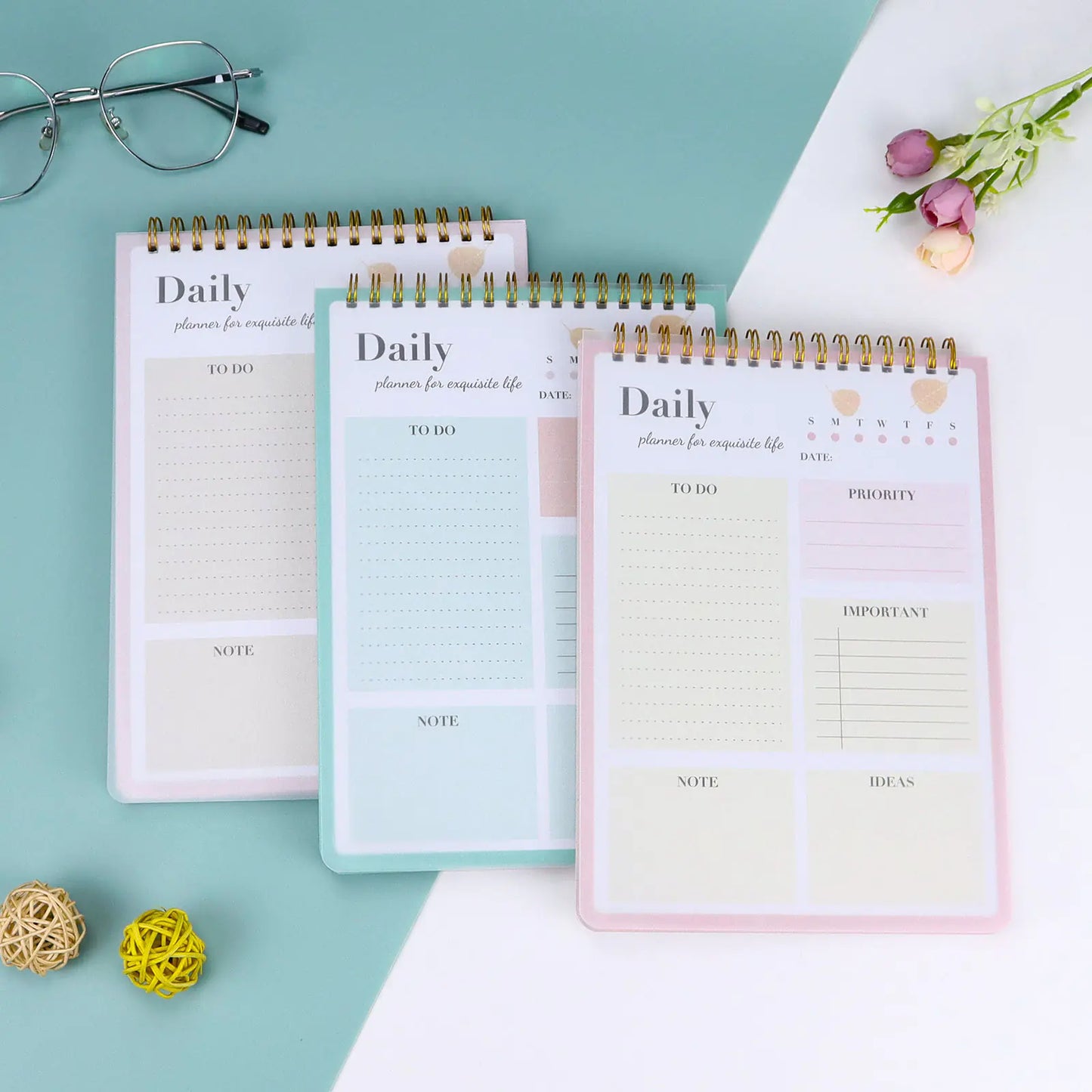Tearable Notepad Planner with 60 Sheets