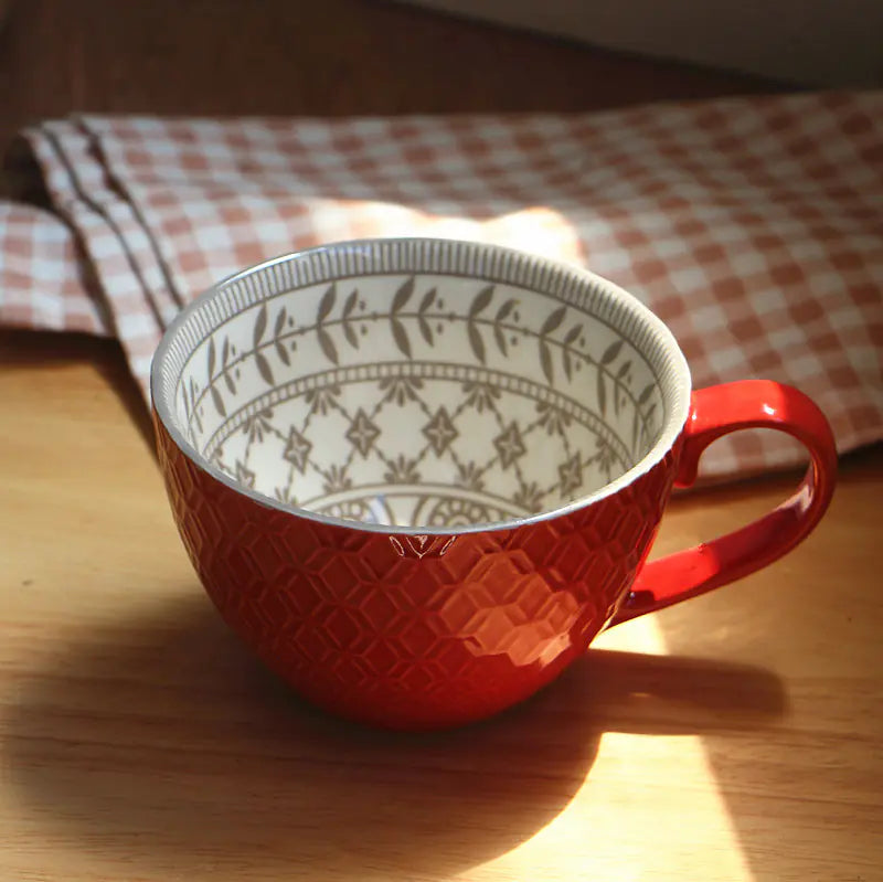 Creative Hand-Painted Ceramic Mug for Breakfast