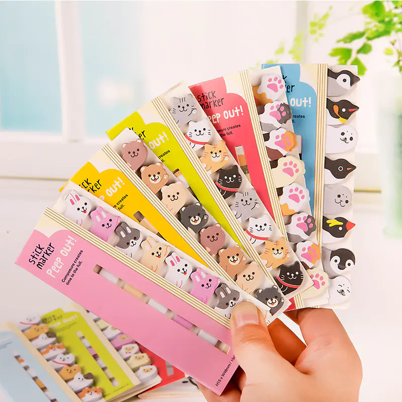 Animal Bookmark Sticky Notes Notepad (Multiple Uses)