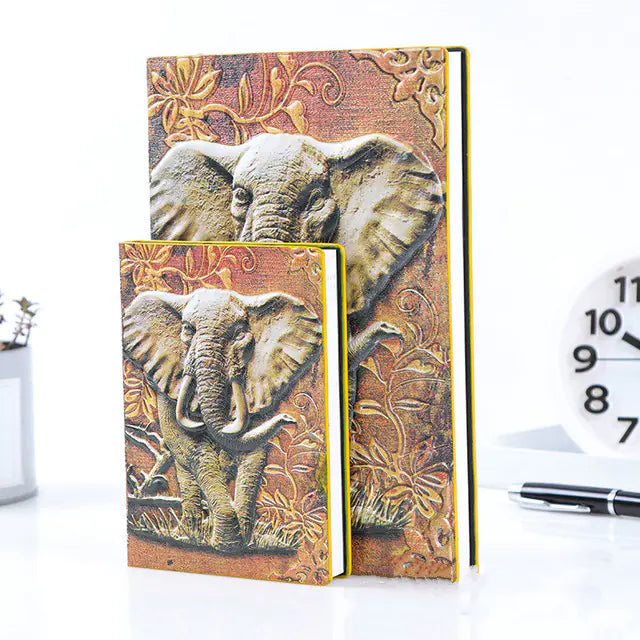Vintage Embossed Leather Notebook Diary