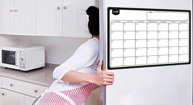 Erasable Magnetic Fridge Memo Board and Planner