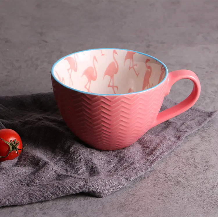 Creative Hand-Painted Ceramic Mug for Breakfast
