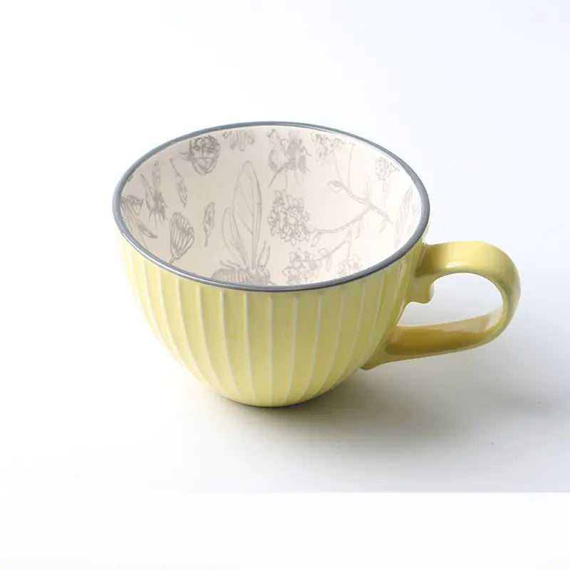 Creative Hand-Painted Ceramic Mug for Breakfast