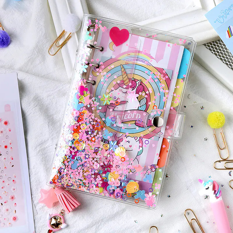 Pink Unicorn Notebook - Cute A6/A5 Diary Journal