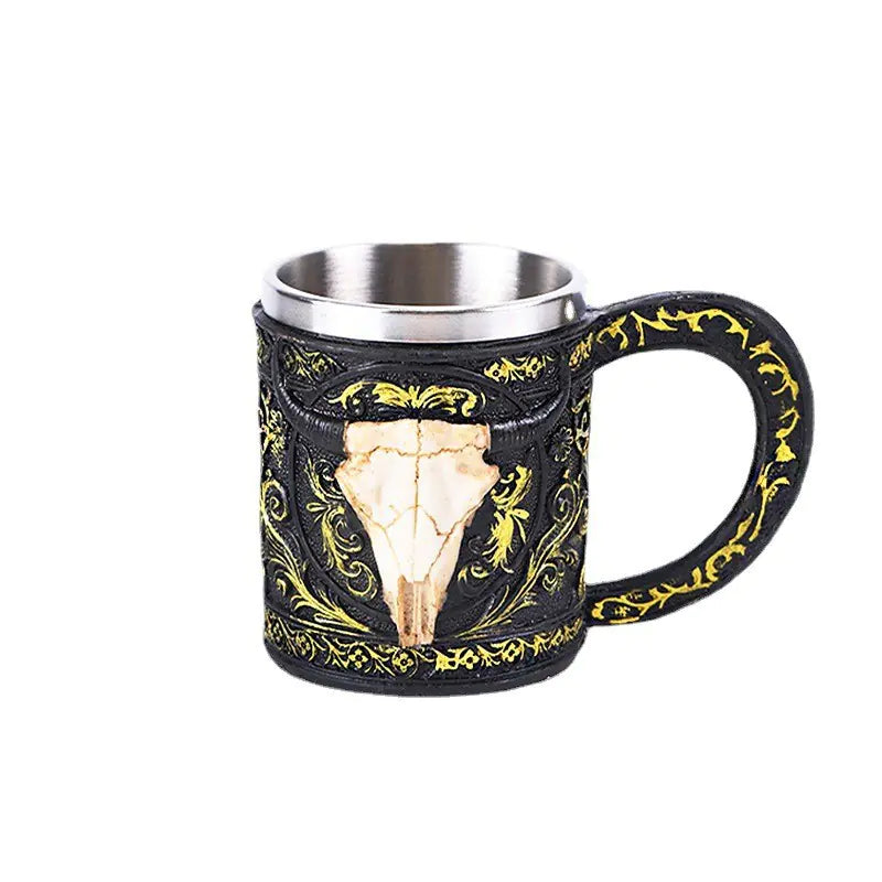 3D Double-Layer Skull Mug for Halloween & Christmas